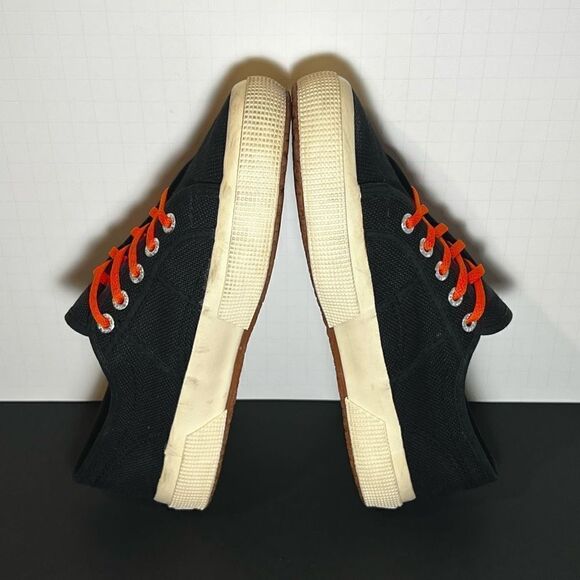 Womens SUPERGA 2750 Cotu Black Classic Sneakers / Size 7 - Picture 7 of 11
